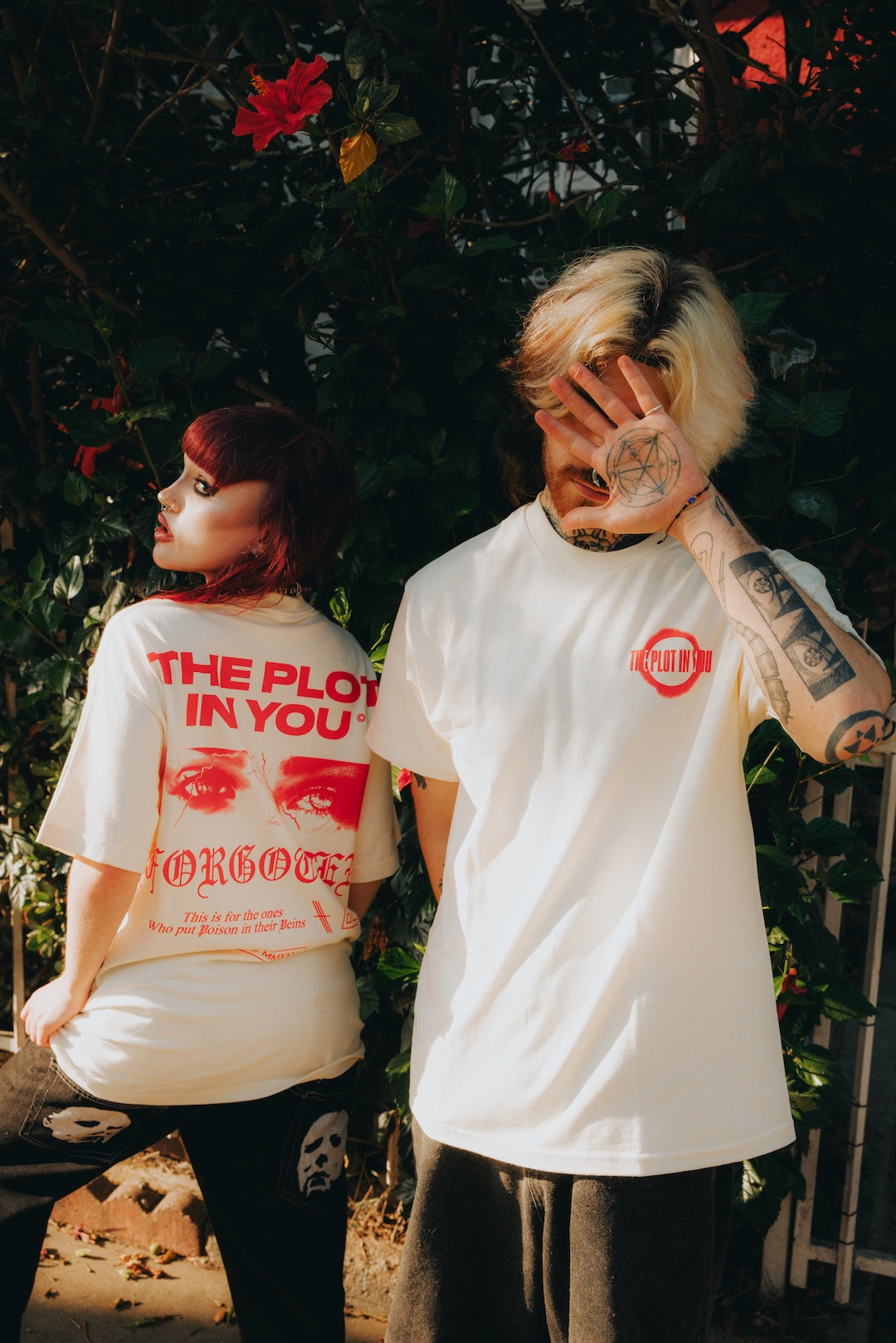 Poison In Their Veins Tee - Cream